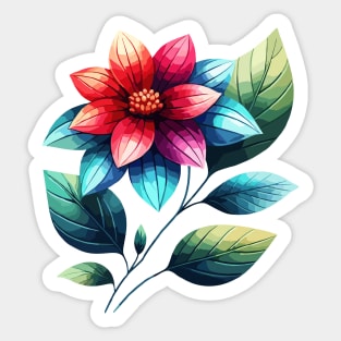 Retro Pink Flower Bloom Sticker